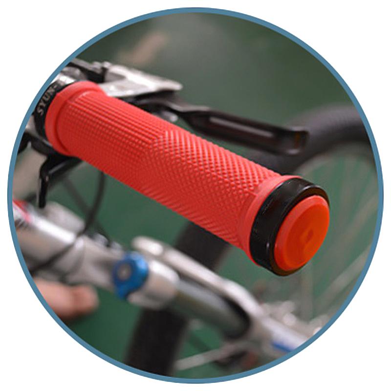 Tay lái cao su đi xe đạp leo núi, Bộ 2 cái, Nút Chặn Cuối 17-22mm, Mũ Cắm 3