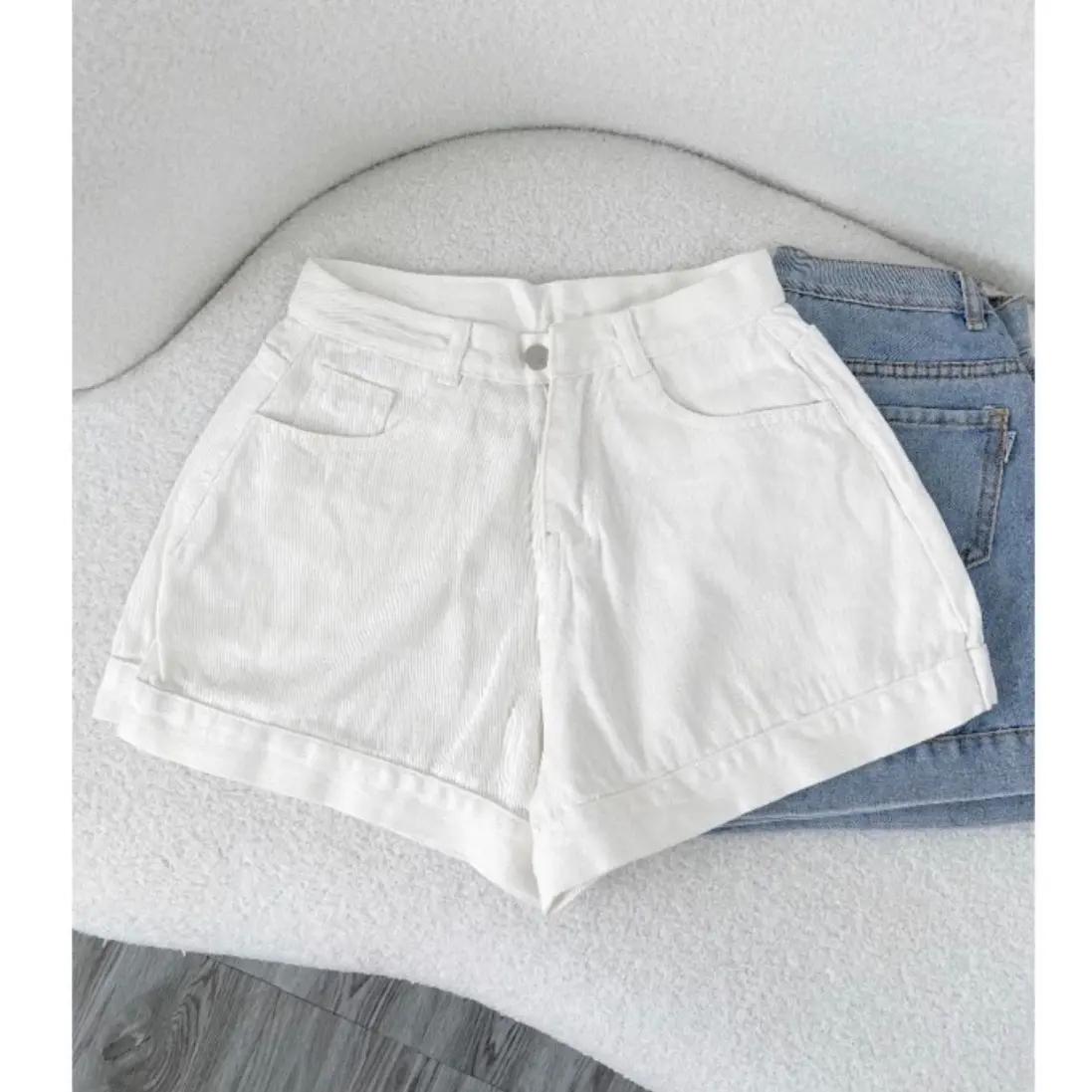 ( Size S - XL ) Quần short jean ống rộng lưng cao - Trần Ngân_Chuyên sỉ jean nữ Women Pants Denim | BigBuy360 - bigbuy360.vn