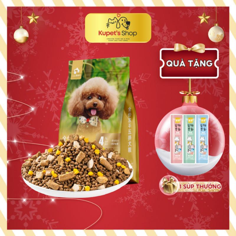 Túi Chiết 1kg Hạt LUSI Cho Chó Kén Ăn Toping Gà Gan Trứng Sấy Men Vi Sinh - KUPETSHOP