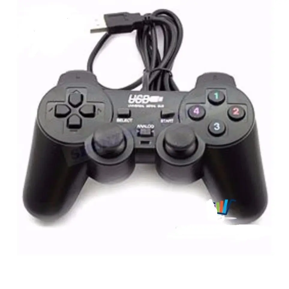 Pengawal permainan PC / komputer riba, PS2, PS3, port USB hitam (dengan berus analog dan getaran), DC2538 Accessories Console Gaming Mic fly  digi trimui  smart  pro  emulator  portmaster