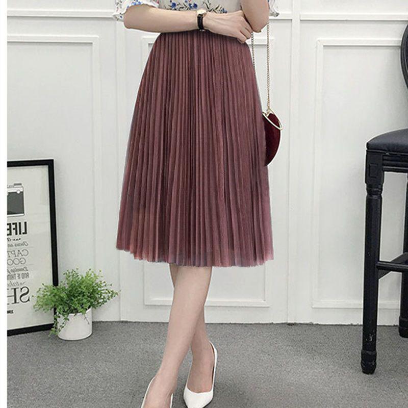 Product Introduction of Fashionable, elegant, casual, versatile mesh skirt, pleated skirt, A-line skirt, high waisted, slimming, versatile skirt, fairy skirt, small and fresh, large hem mesh skirt 8