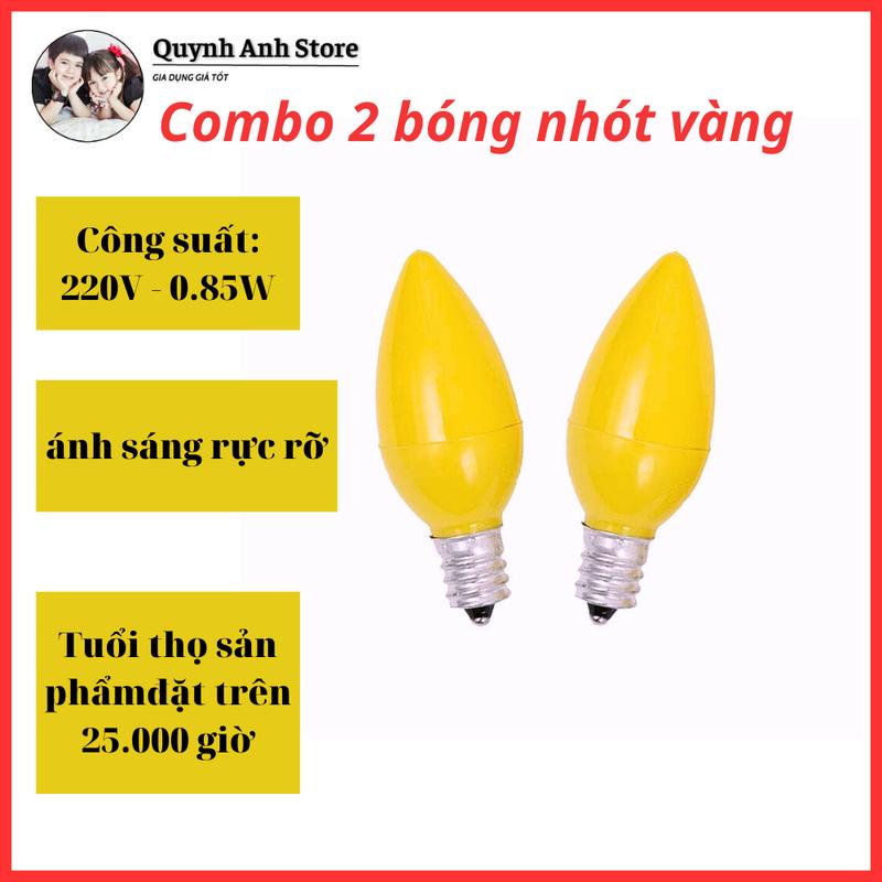 Compo 2 bóng đèn LED trái ớt quả nhót cà na đèn thờ bóng trang trí SOPOKA QN1 QN2 QN3 QN4 2 đui E12