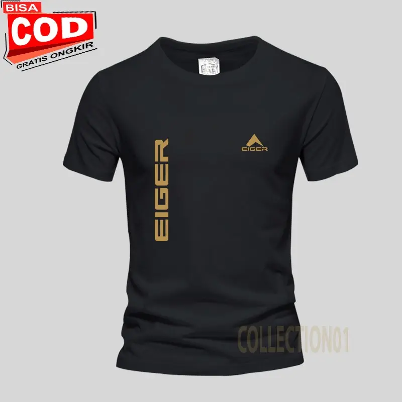 NEW ...!! Men's Short Sleeve Distro T-Shirt / Distro Logo ER Text Gold Premium Quality