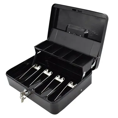 12 inch Metal Security Cash Box office stationery equipment