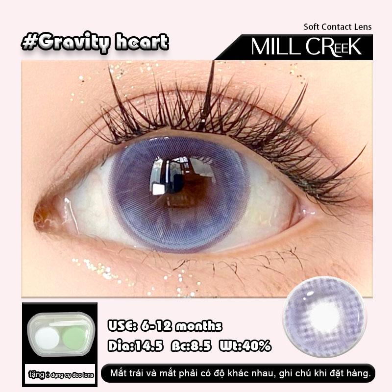 Mill Creek [Buy 2 Get 4 Free]Purple Color Contact Lens small light bulb large Diameter 14.5mm  Degree WT:40% USE 6-12 months kinhap  trong halloween lens  xám fairy  lens