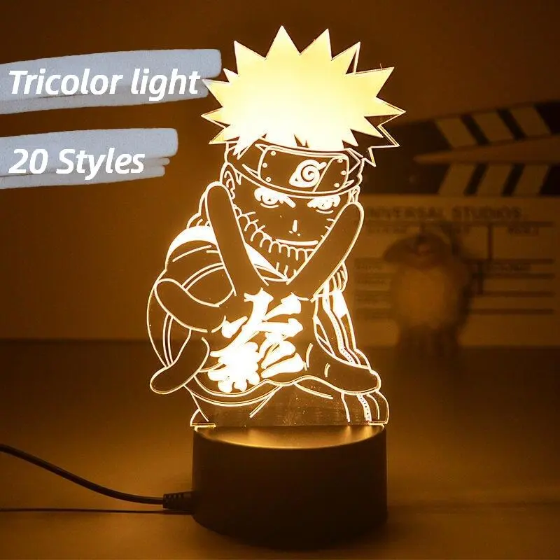 Peripheral Creative Birthday for Friends Custom Gift lampu tidur 3D Nightlight Naruto Sleep Light Sleeping lamp interests and hobbies