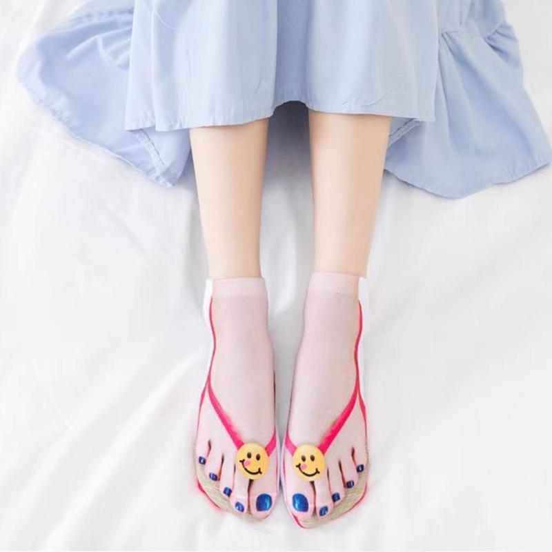 Product Introduction of Funny 3D Printed Socks Flip Flops Slippers Sandals Shoe Pattern Summer Cute Kawaii Low Short Soft Ankle Beach Floor Socks 31