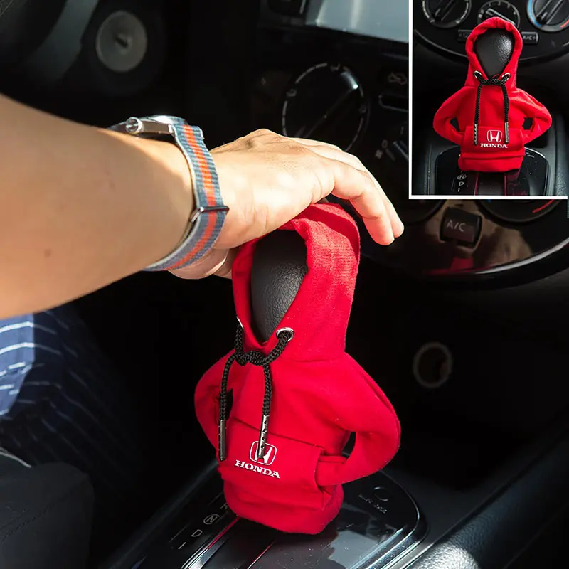 Suitable for Honda car series gear lever decorative cover, Honda Accord Civic City Stream Urban Jazz CRV BRV HRV creative car decorative small sweatshirt gear lever protective cover sweat-proof