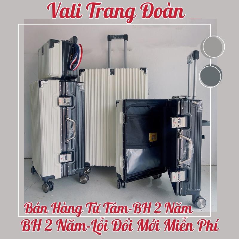TĐ93 Size 28 COMBO Vali Trang Đoàn KHUNG NHÔM KHOÁ SẬP Hàng L1 Có Khay Đựng Cốc [RIÊNG SIZE 28 Lót 1 Ngăn Kín Dây Đai Giữ Đồ tăng diện tích đựng đồ]  BH 2 NĂM LỖI 1 ĐỔI 1 trong 7 ngày Chất Liệu Nhựa PC+ABS Chịu Lực Tốt