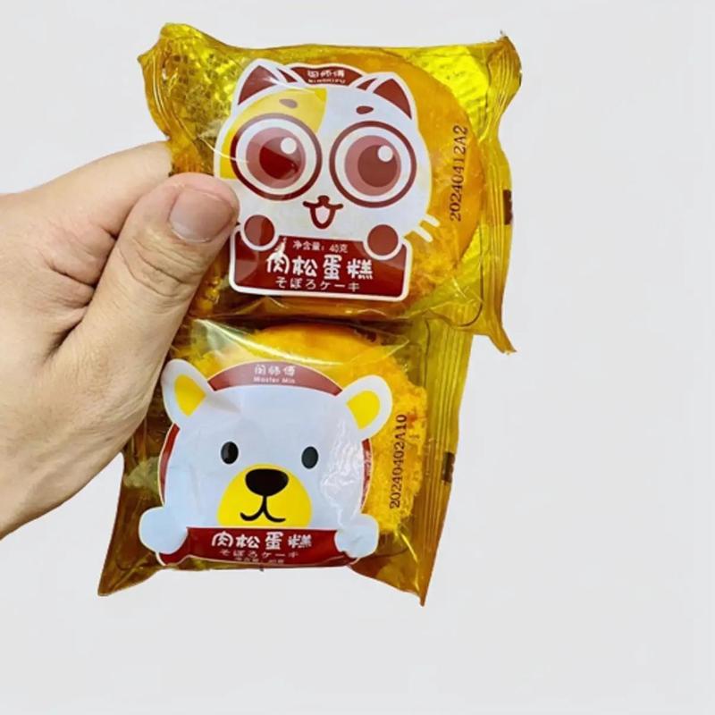 Bánh ruốc gấu Đài Loan thùng 30 gói siêu ngon. Food Cake