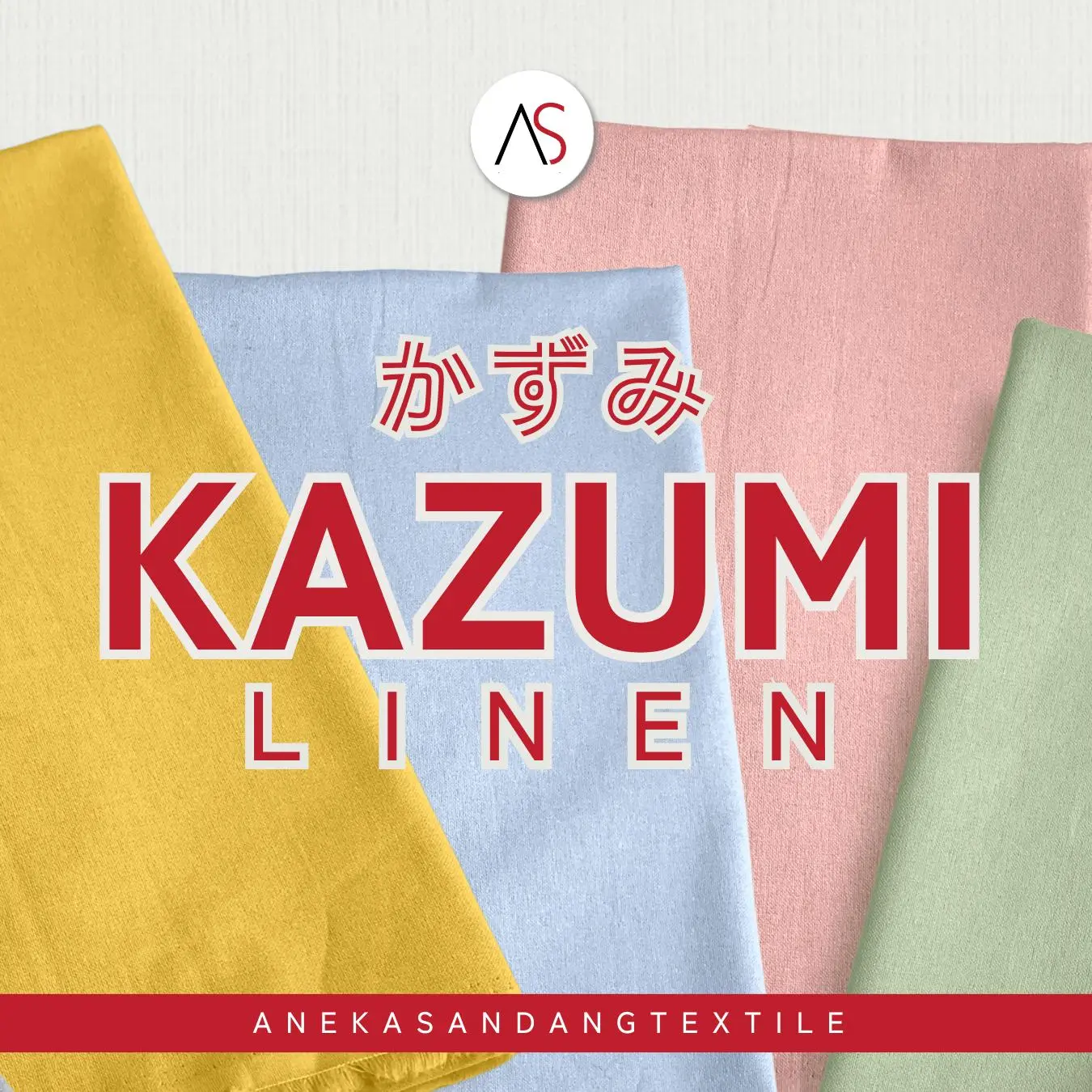 Kazumi / Fumiko Linen Full Katun harga per 0,5 yard Ecer