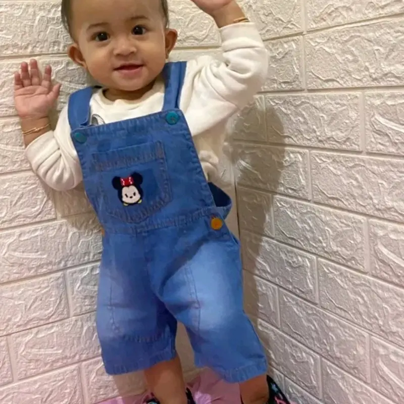 Overall jeans anak cowok cewek 0-5tahun Karakter Kartun Laki-Laki 2