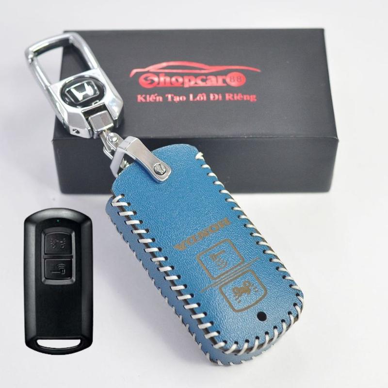 Bao da chìa khoá xe Honda AB, Airblade, Vario, Lead (16-22), Vision (16-21),...Da Bò Cao Cấp,  Chuẩn mẫu theo xe.