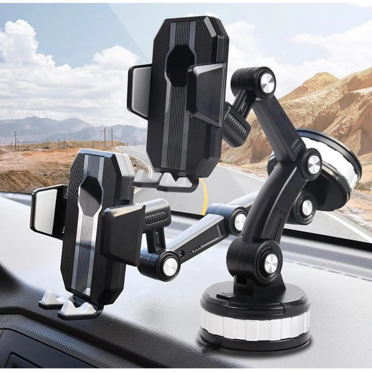 Holder Mobil Handphone HD-61 Phone Holder Universal 4in1 Holder Hp Serbaguna 360 Degree