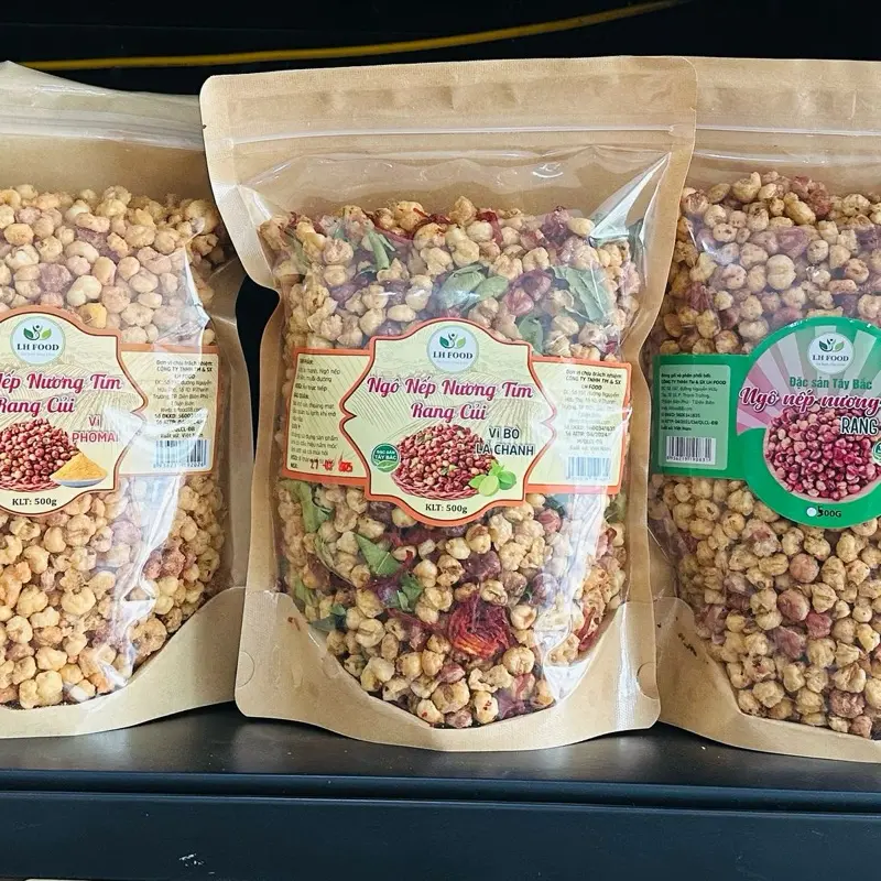 Combo 3 gói Ngô nếp tím rang giòn