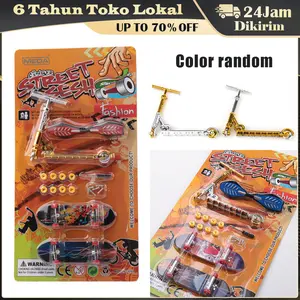 Paket Komplit Fingerboard Mini Skateboard Jari + Aksesoris DIY untuk Anak, Kolektor, dan Permainan Meja Kreatif