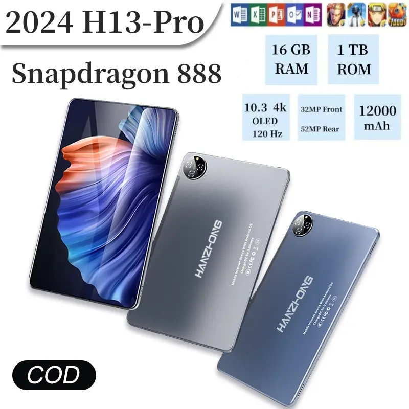 Máy tính bảng hiệu năng cao màn hình 10,3 inch 16gb+1tb game giải trí văn phòng Chơi Điện Tử