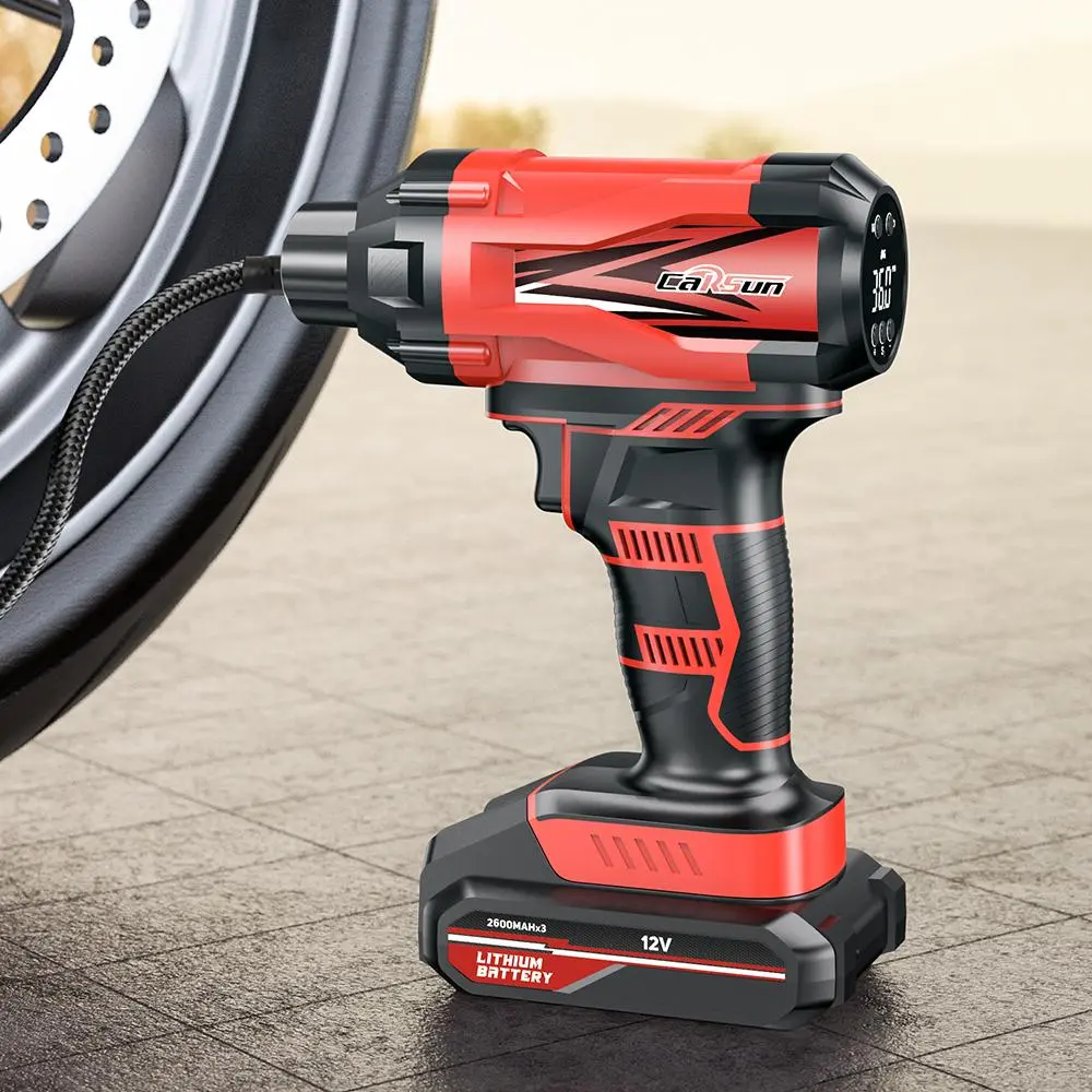 Portable Car Tire Inflator, Cordless Handheld Car Tire Inflator, Multifunctional Car Air Pump with Digital Display, Car Tire Repair Tool