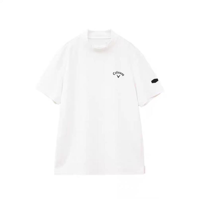 Men's Golf Clothing Stand Collar Golf T-Shirt Quick Dry Sweat Breathable Short Sleeve Custom Golf Jersey 1