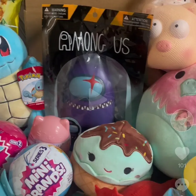 Toy Box Bundle with Plushy/Squishy Mallow, Cuitemal Squishy/Slime, Mini Brand/Lol Doll, and Fidget Toys for Children 1