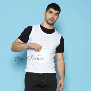 Singlet Haji Umroh Pria Dewasa Kantong Depan Perlengkapan Haji Umroh Kaos Oblong Cowok Katun