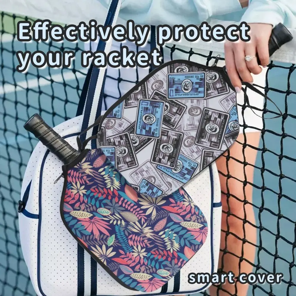 Tay áo vợt Pickleball cao su tổng hợp, mới, bền, vỏ bọc mái chèo Pickleball, túi bảo vệ không thấm nước, để lưu trữ