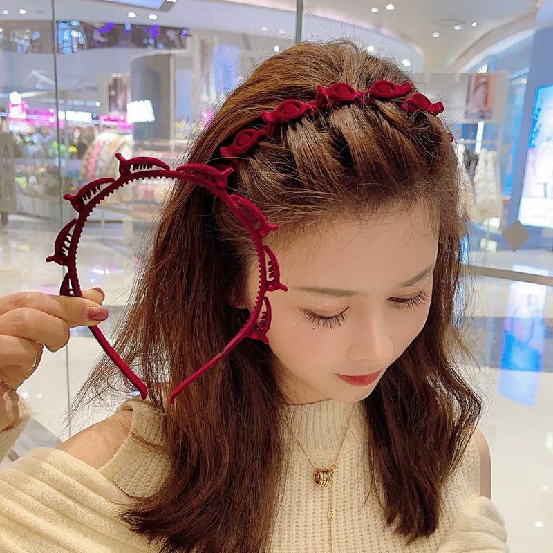 Product Introduction of Plush and Braided Hair Headband Minimalist Headband 3