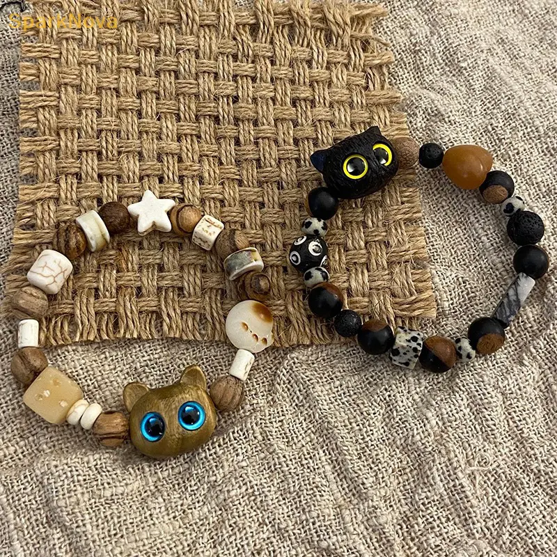 Vòng Tay Mèo Đen, Thiết Kế Nhỏ Dễ Thương, Dành Cho Phụ Nữ Và Nam Giới, Thời Trang, Vòng Tay Đính Cườm Động Vật Hoạt Hình Vui Nhộn Hợp Xu hướng, Thích Hợp Cho Các Cặp Đôi Và Bạn Bè, Tuyệt Vời Làm Quà Tặng, Hàng Mới Về