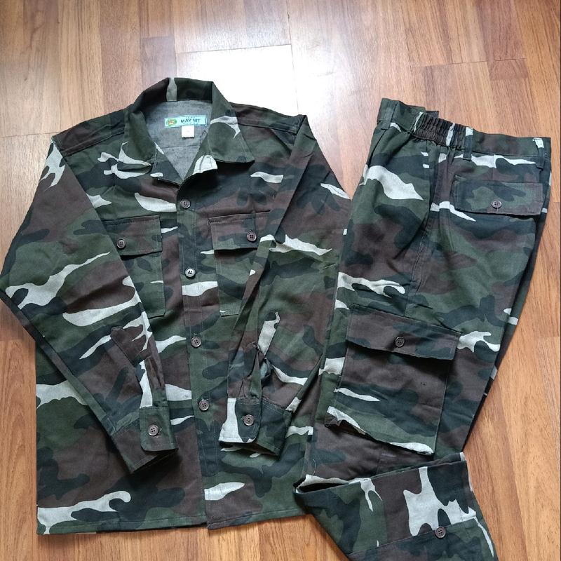 Bộ quần áo lao động vải kaki có quần túi hộp Menswear Nam quan a