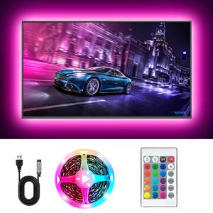 RGB Color Changing LED Strip Light, USB Powered LED Ambient Light with Remote Control, Decorative Light for Home Party Festival