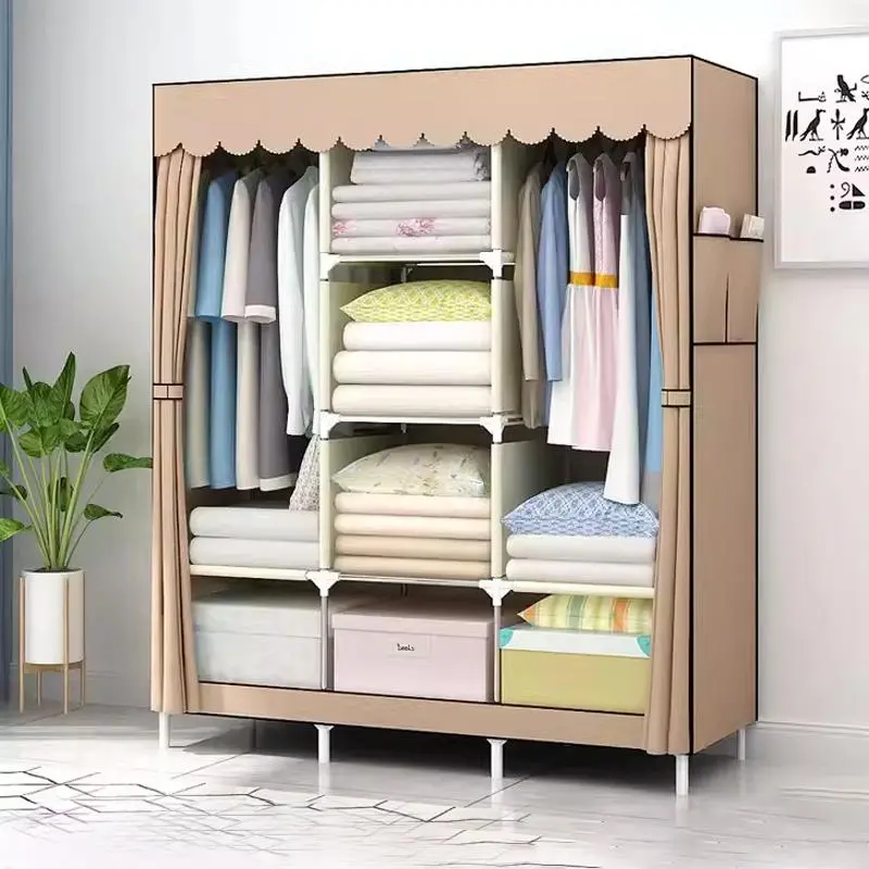 Tủ quần áo vải 3 ngăn dành cho gia đình nhỏ