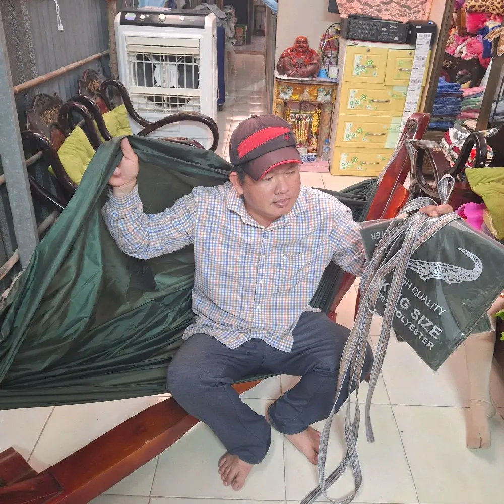 combo 2 cái võng dù 99k, 2lớp,kèm  5m dây( võng dù)