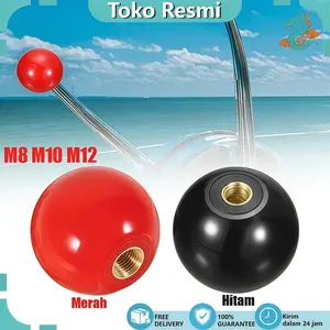 Knob nut ball head Merah Hitam Abs kuningan berfungsi untuk mengunci ujung baut m8 m10 m12