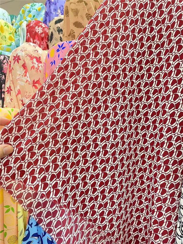 Product Introduction of [binghong] Mesh Lotus Satin Cloth Dress Shirt Hair Ring Diy Handmade Printing and Dyeing Clothing Soft and Slightly Transparent Fabric 27