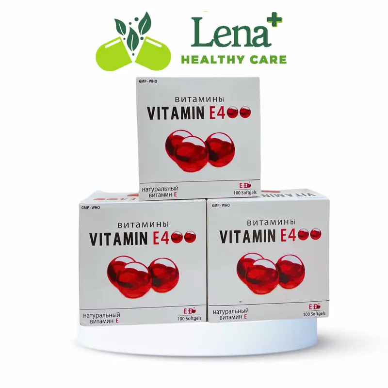 Combo 3 HỘP Vitamin E đỏ 4000mcg dành cho người lớn - Hộp 100 Viên - Thực phẩm bổ sung sức khoẻ 0