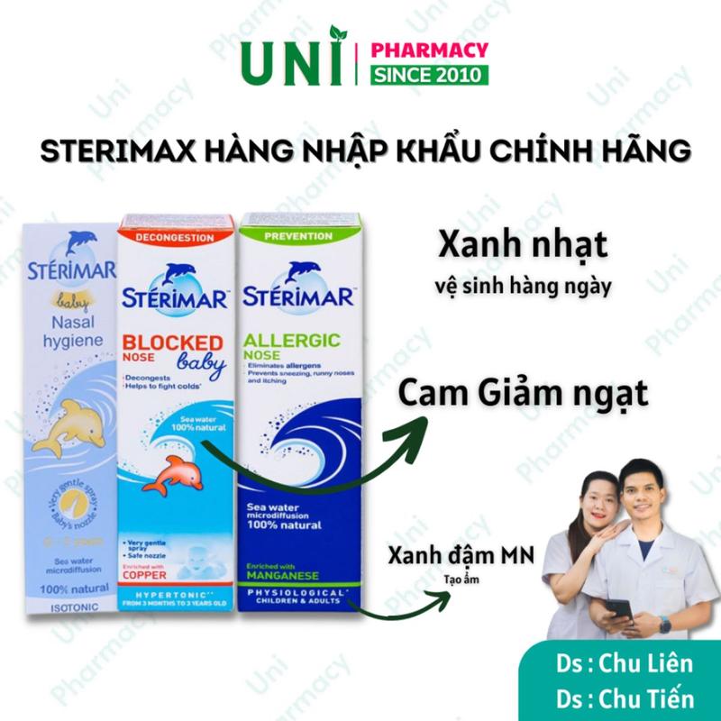 Dung dịch xịt mũi trẻ em STERIMAR Baby vệ sinh mũi hằng ngày, phòng ngừa tai mũi họng