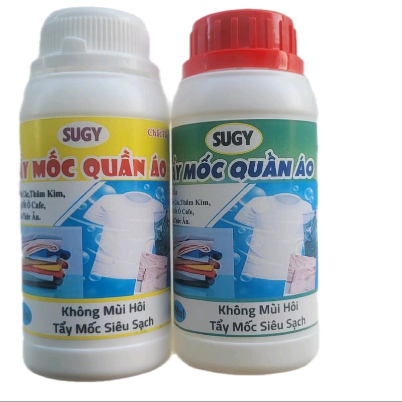 Combo 2 chai Tẩy mốc, thâm kim quần áo MÀU, Áo Trắng không mùi hôi Làm Sạch