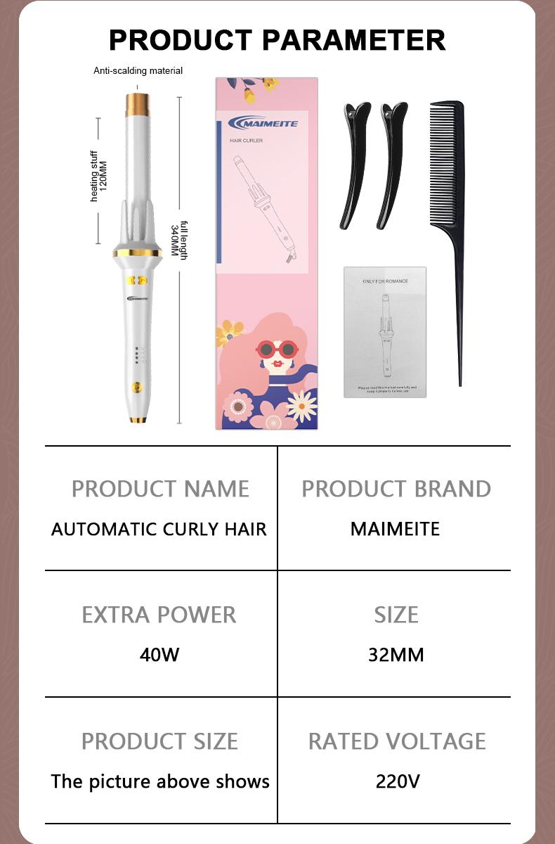 MAIMEITE 32MM Catokan Curly Otomatis Catokan Keriting Rambut Otomatis Ceramics Curly Libra Hair Curly Styler MAIMEITE 32MM Catokan Curly Otomatis Catokan Keriting Rambut Otomatis Ceramics Curly Libra Hair Curly Styler