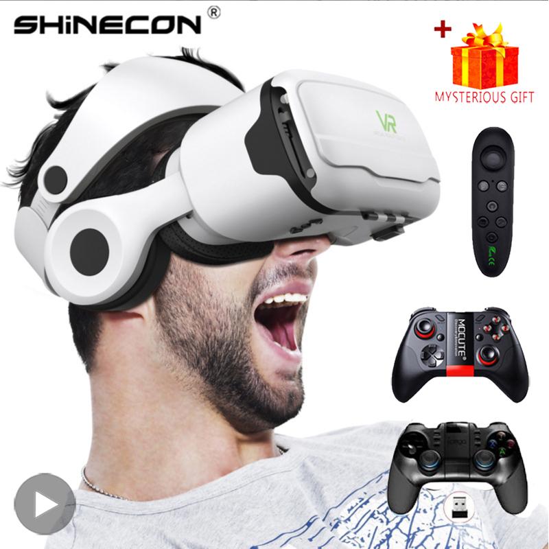 Shinecon Virtual Reality VR Glasses 3D Headset Viar Device Smart Helmet Lenses Goggle For Mobile Phone Cell Smartphone Headphone - Image 13