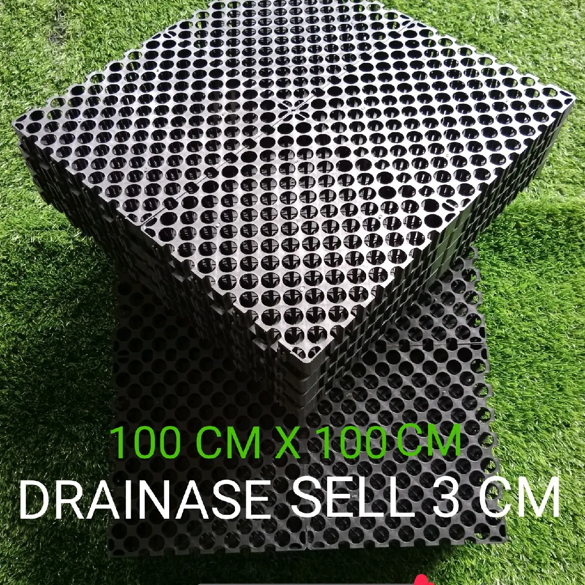 Drainase sell/alas rumput Sintetis/ tebal 3 cm/L 100 x P 100