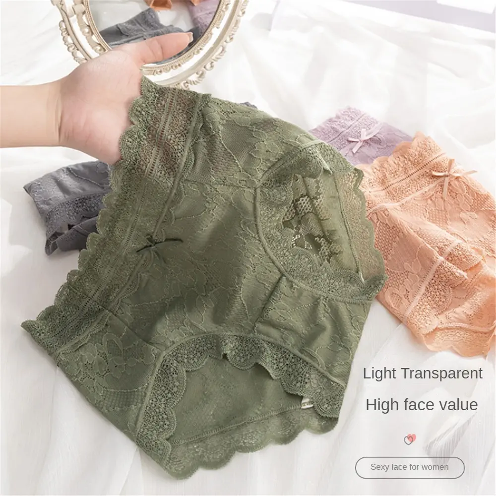Quần Lót Ren Cho Nữ, Gợi Cảm, Ren khoét cạp vừa, Liền Mạch, Thoải Mái, Nâng Mông, Vừa Vặn Hoàn Hảo, Thân Thiện Với Làn Da Và Mềm Mại