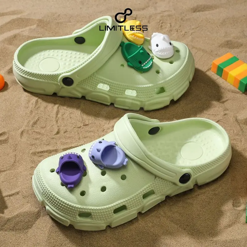Aksesoris Jibbitz Hiue Terbaru 2024 Lucu Premium Pin Hiu Motif Terbaru Karakter Kekinian Unisex ( Sandal Sepatu ) Shoe Karet Model Shark Warna Selempang Badminton Safety Pump Flash 7