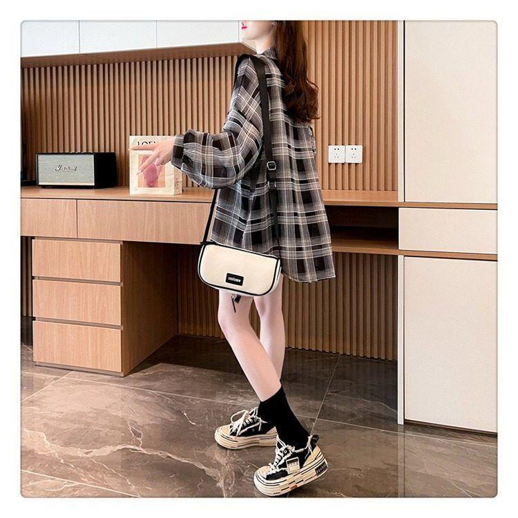 Product Introduction of Sun Protection Clothing for Women Thin Plaid Chiffon Shirt Oversize Coat for Women Breathable New Summer Loose Shirt Women 18