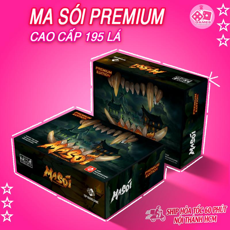 Ma Sói Premium Edition 195 lá bài cơ bản và mở rộng Việt hoá, nhiều phụ kiện chơi kèm thú vị