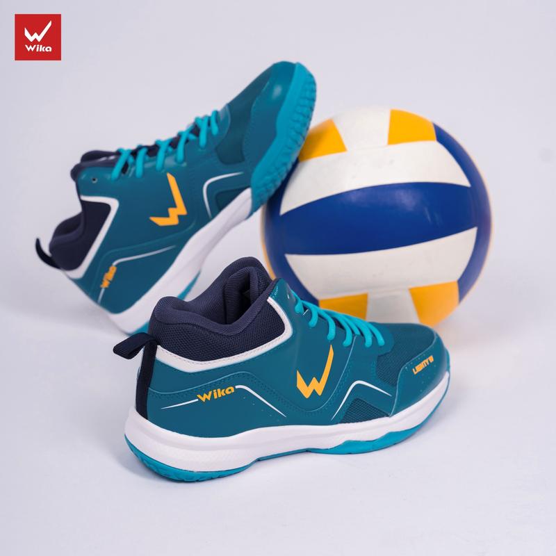 Giày Bóng Chuyền Wika NETIC Cổ Cao Màu Xanh Lục - Hàng Chính Hãng - Tặng Tất Dệt Kim - Đế Eva Siêu Nhẹ Chơi Sân Bê Tông Tốt -  Sneaker Sport