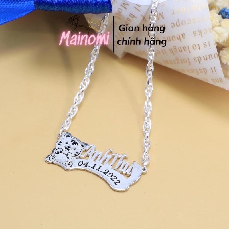 Dây chuyền Bạc khắc tên bé trai hay gái đều đeo được