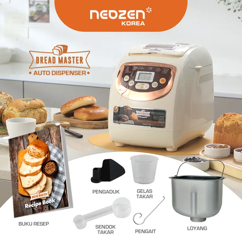 Neozen Breadmaster Auto Dispenser | Bread Maker Pembuat Roti Otomatis Auto Topping 6