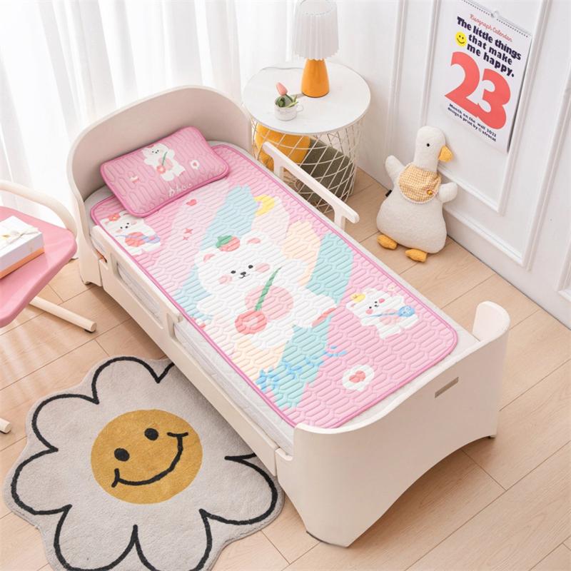 (TẶNG KÈM GỐI) Chiếu Điều Hoà Cao Su Non KT 60x120cm (không chống thấm) và Chiếu Điều Hòa 3D Gối Thảo Dược KT 60x90cm (có chống thấm) Kem Cho Bé nệm  điều