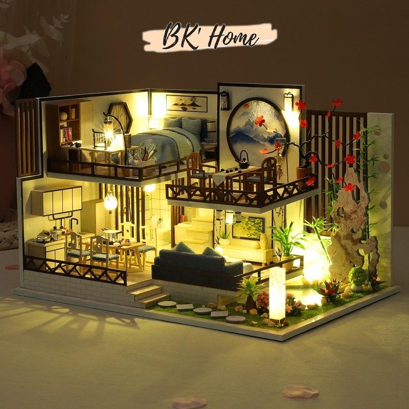  Mô hình nhà búp bê tự làm diy doll house miniature QIAOLEXING mã M029-B Toy Đồ Chơi 