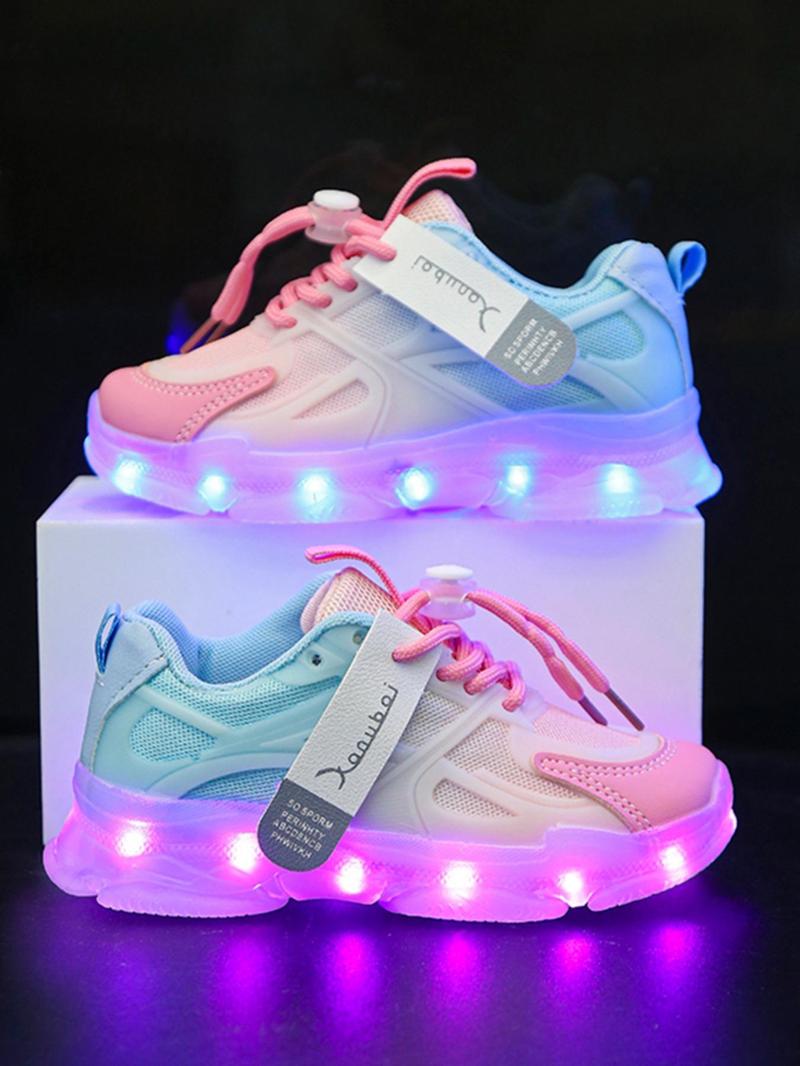 Product Introduction of Usb Rechargeable Led Light Up Sneakers, Fashionable Breathable Comfortable Sports Running Shoes, Cute Colorful Light Up Shoes for Boys & Girls, Shoes for Christmas List, Athletic 5